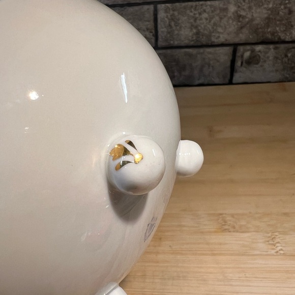 Antique (1891-1921) Nippon Footed Bowl Pink Rose and Swag Design Gold Detail - Picture 5 of 7